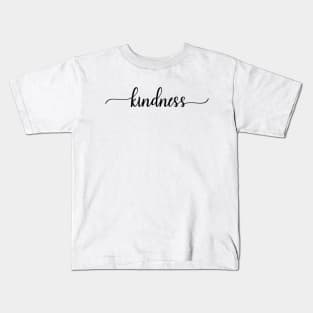 Kindness Word in Black and White Kids T-Shirt